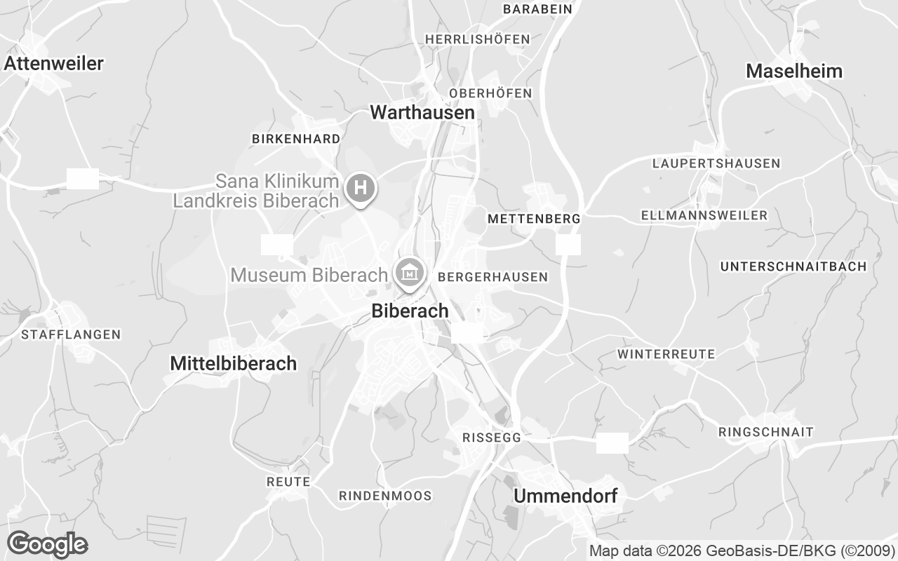 Karte von Biberach an der Riß