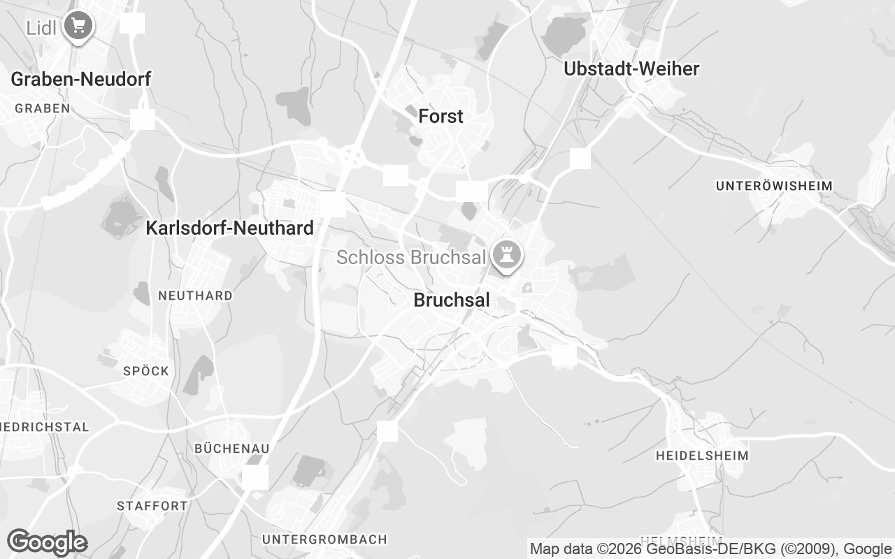 Karte von Bruchsal