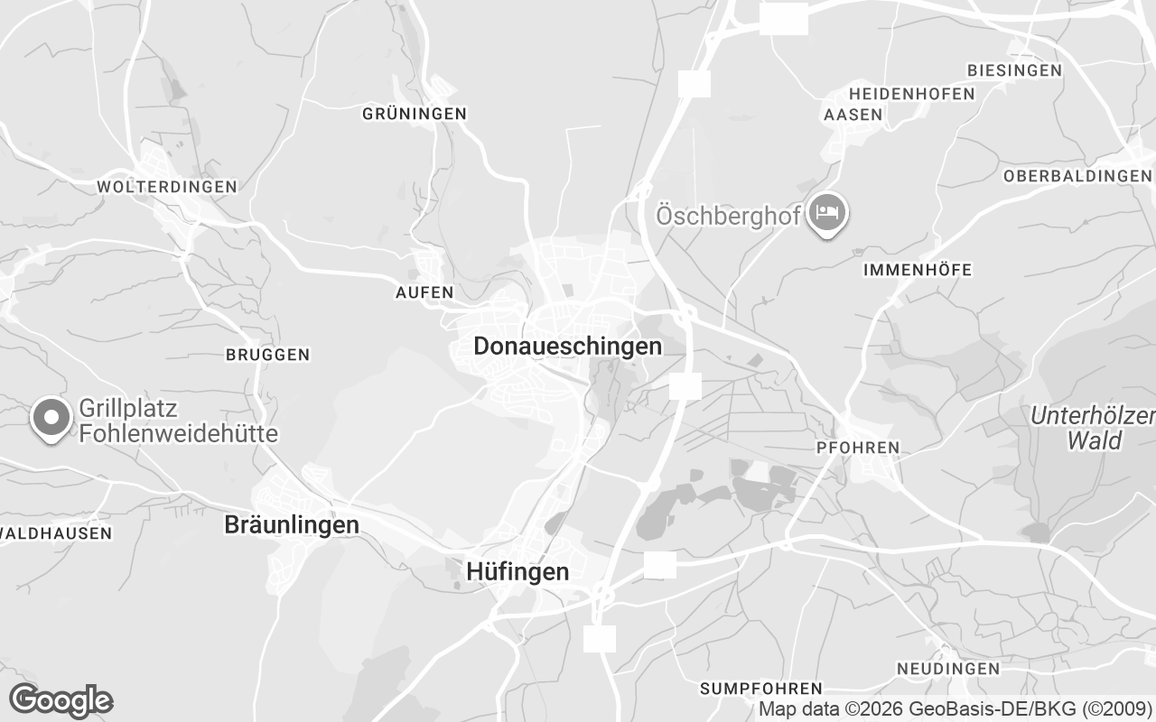 Karte von Donaueschingen