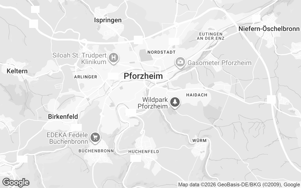 Karte von Pforzheim