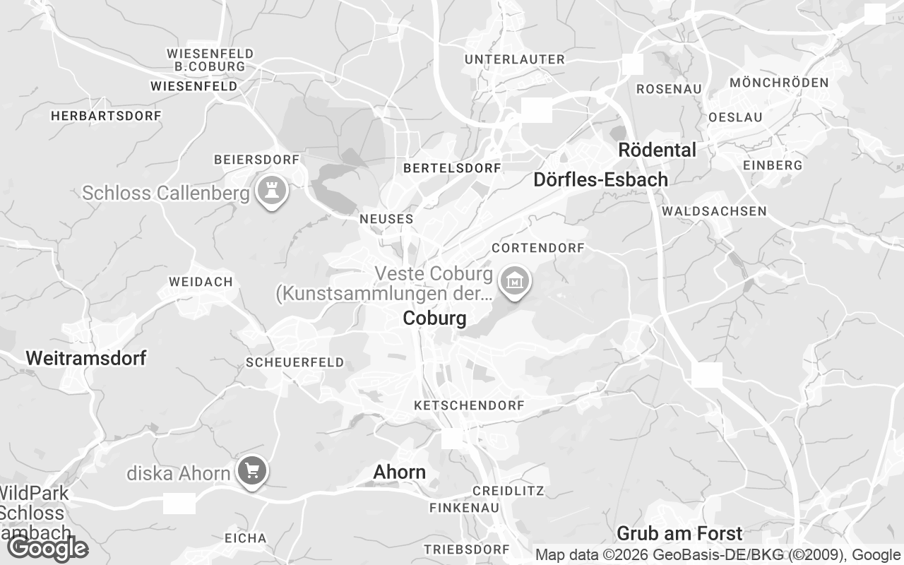 Karte von Coburg