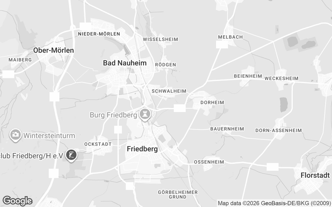 Karte von Friedberg (Hessen)