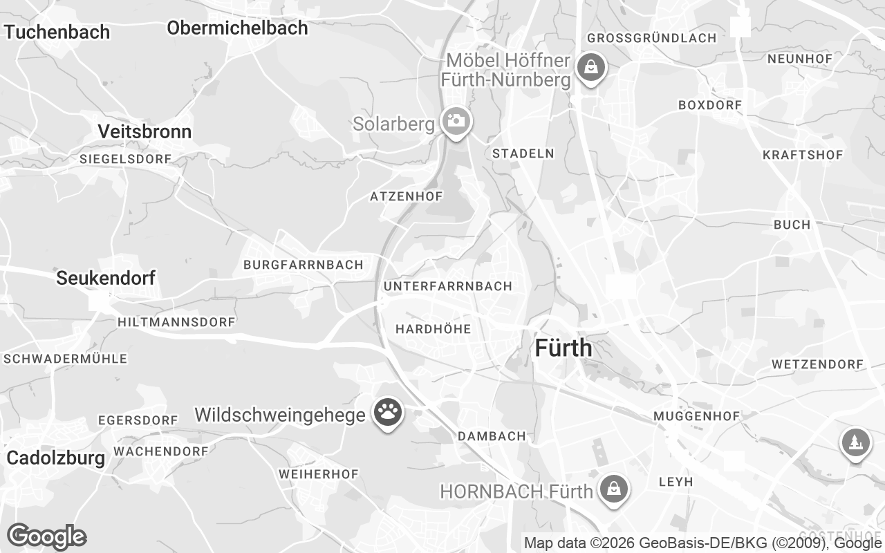 Karte von Fürth