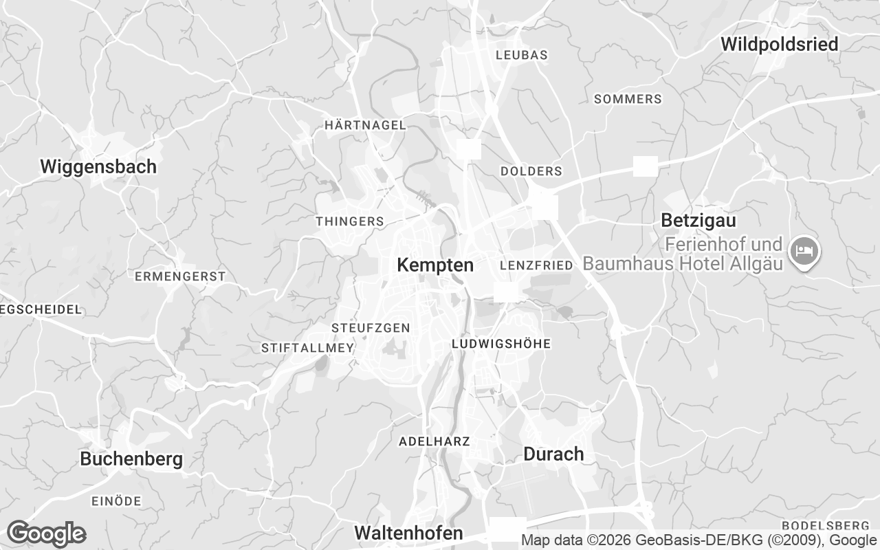 Karte von Kempten (Allgäu)