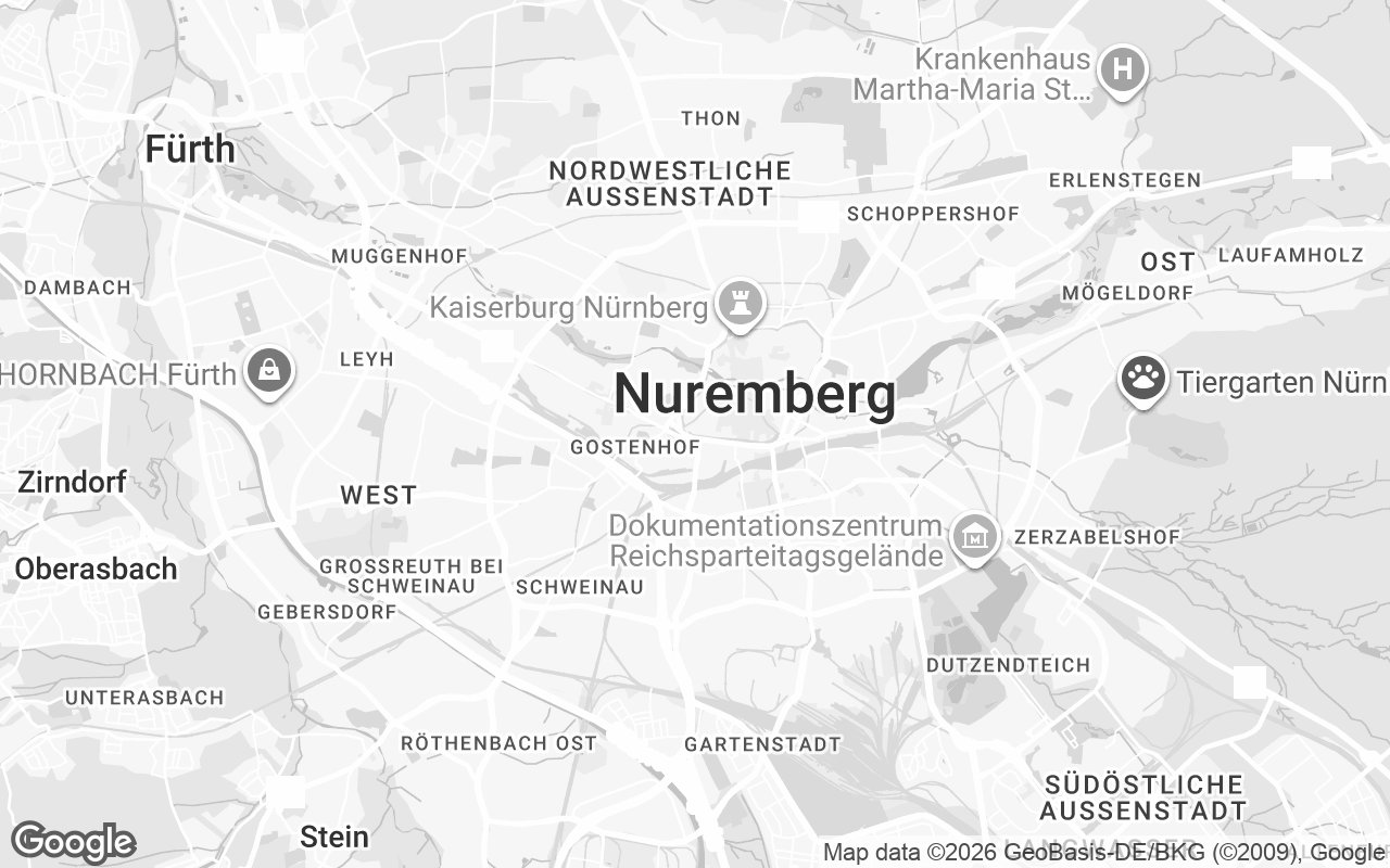 Karte von Nürnberg
