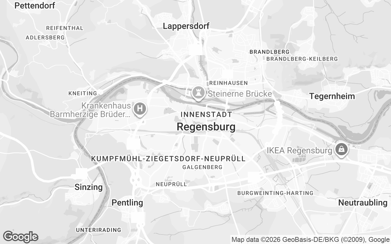 Karte von Regensburg