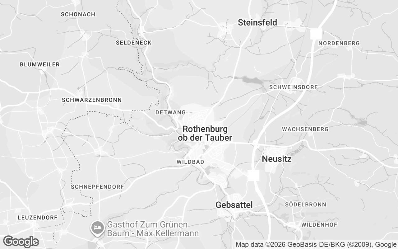 Karte von Rothenburg ob der Tauber