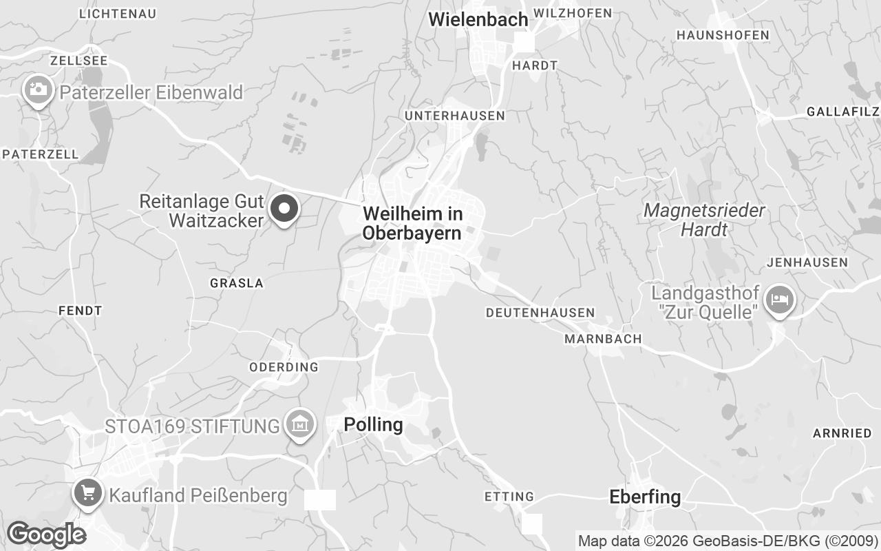 Karte von Weilheim in Oberbayern