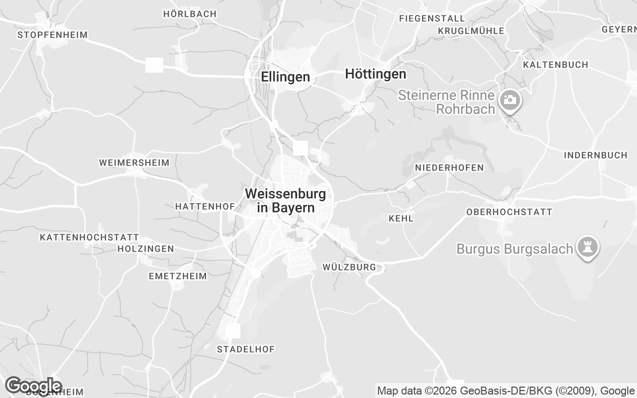 Karte von Weißenburg in Bayern