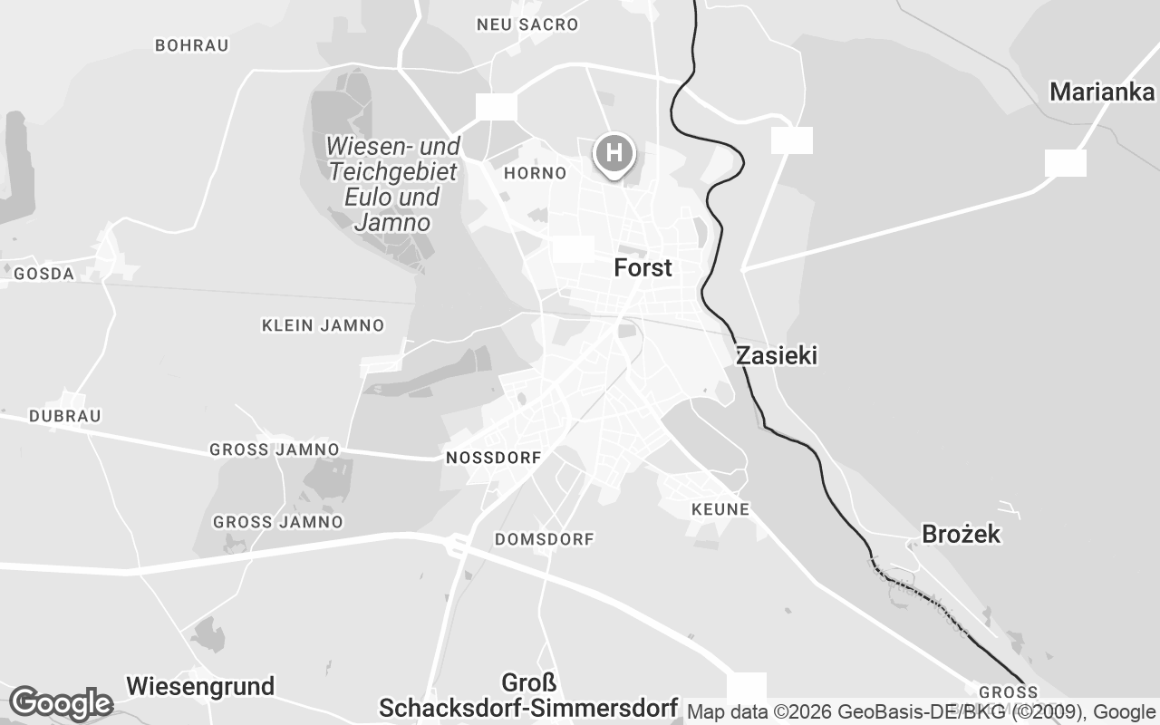 Karte von Forst (Lausitz)