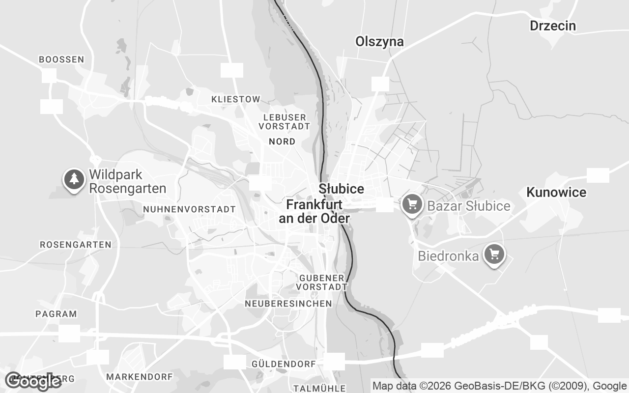 Karte von Frankfurt (Oder)