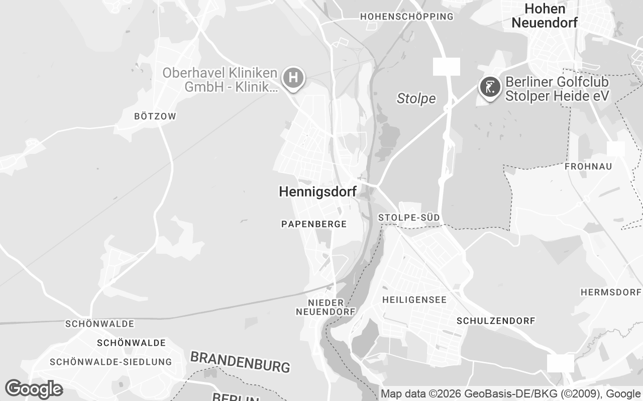 Karte von Hennigsdorf