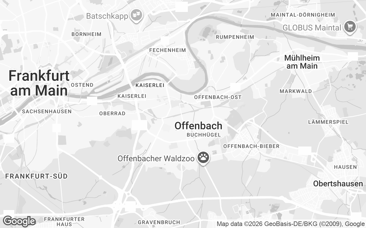 Karte von Offenbach am Main