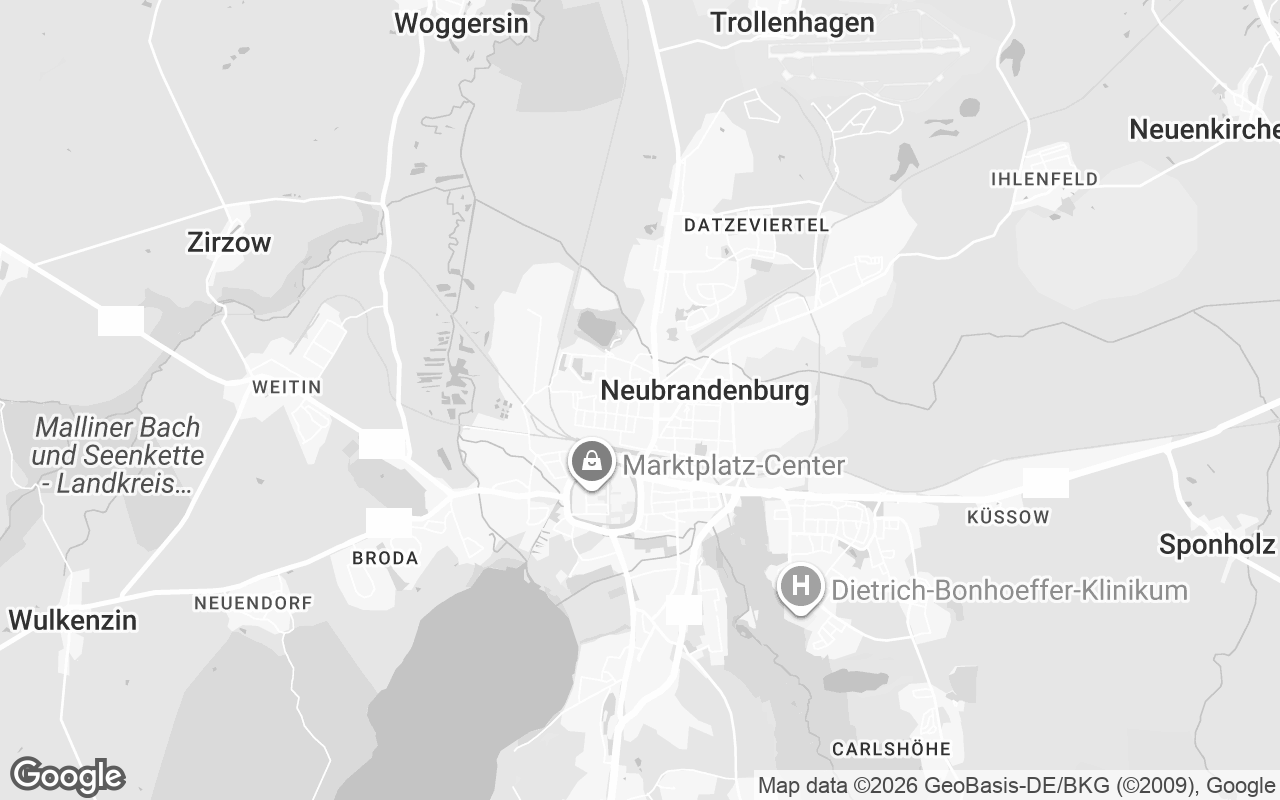 Karte von Neubrandenburg