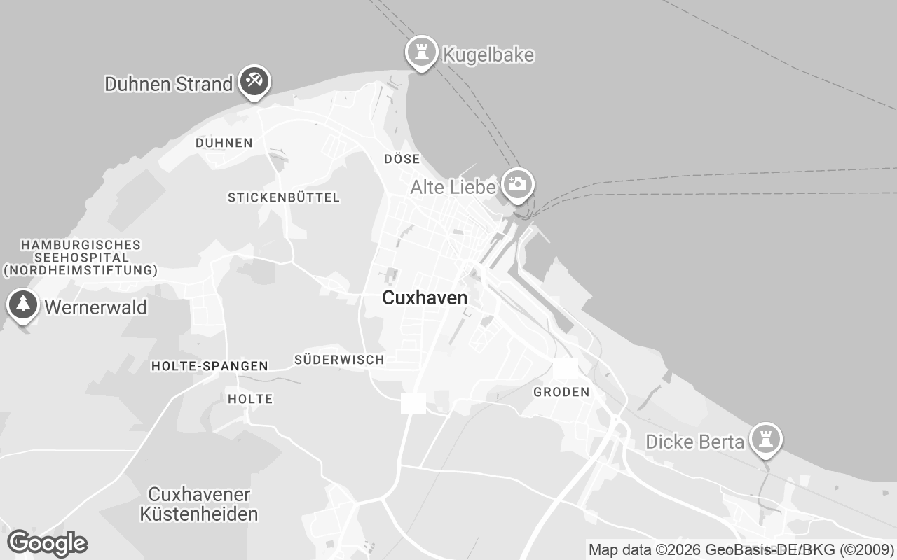 Karte von Cuxhaven