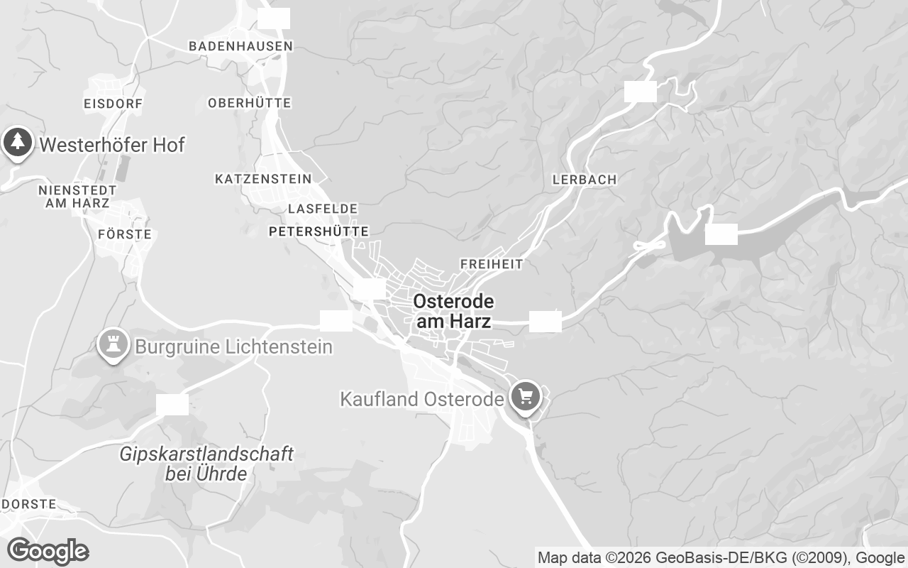 Karte von Osterode am Harz