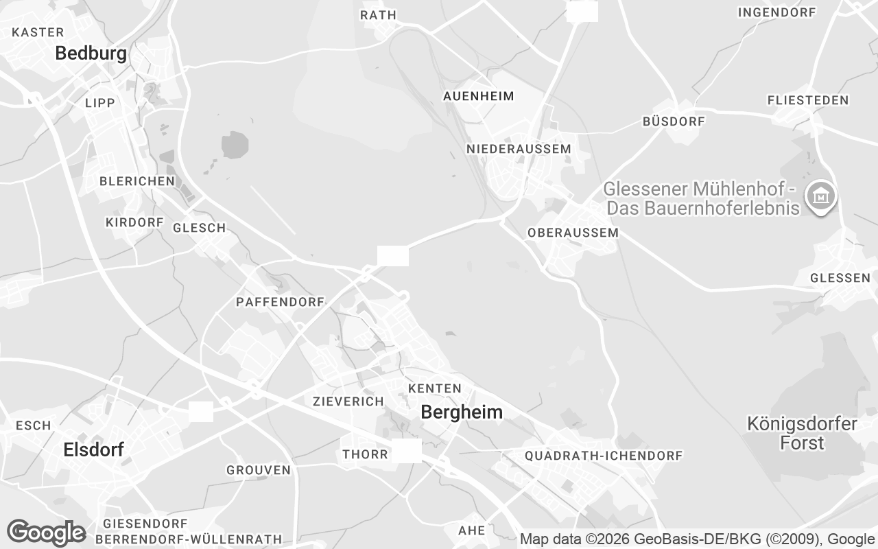 Karte von Bergheim, Erft