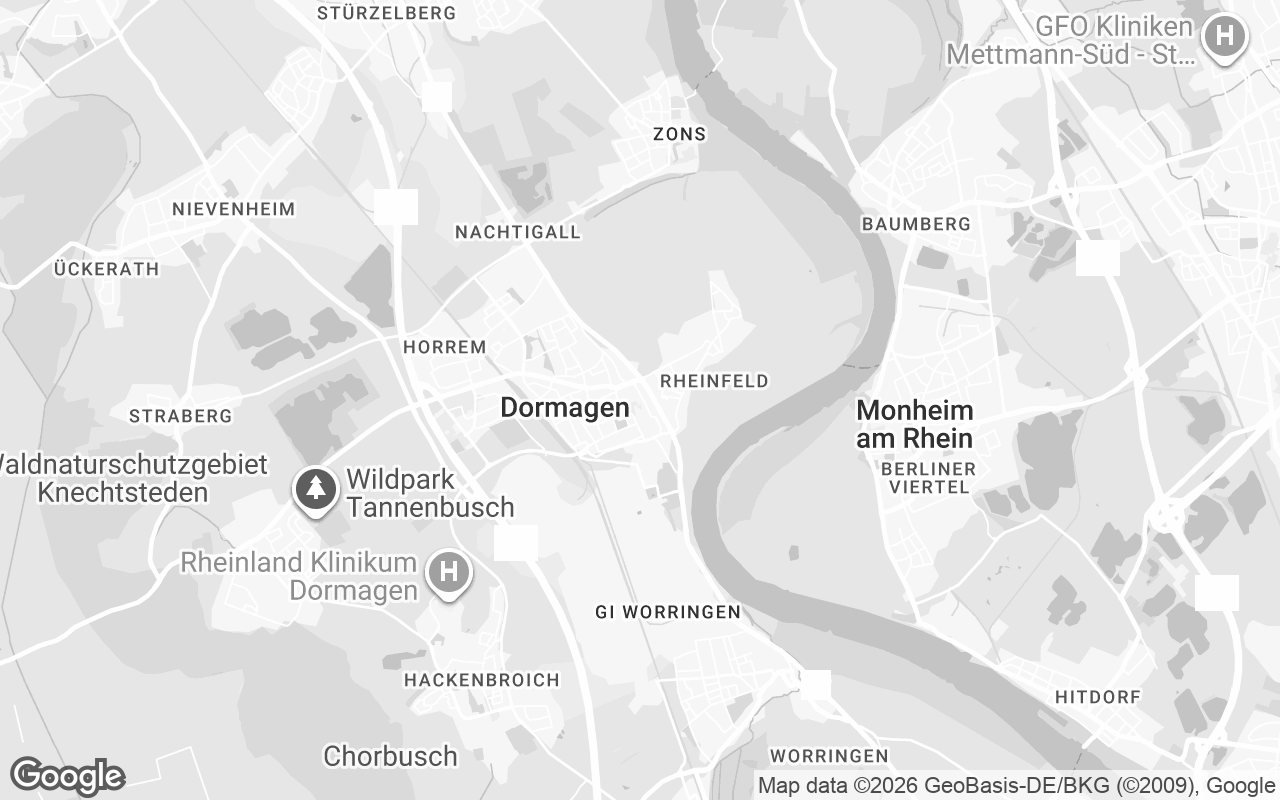 Karte von Dormagen