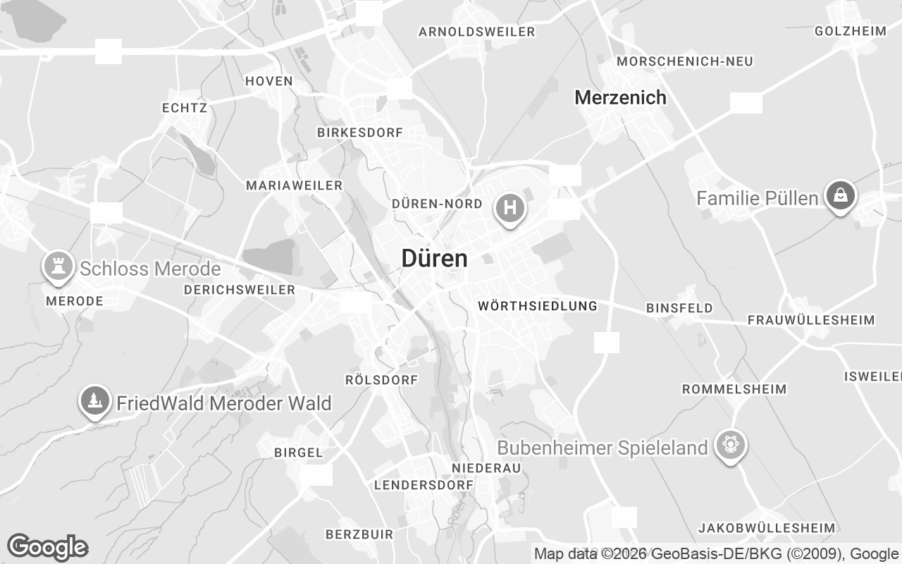 Karte von Düren, Rheinland
