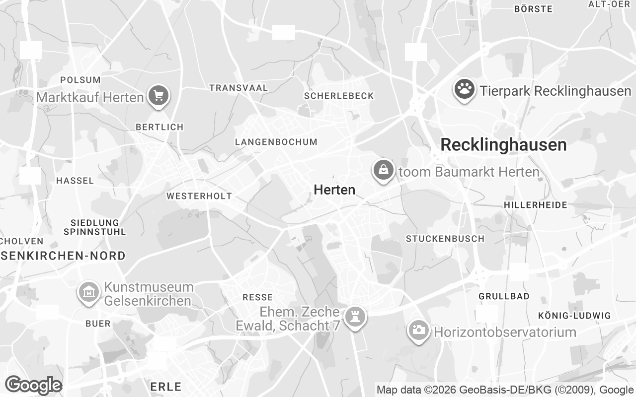 Karte von Herten, Westfalen