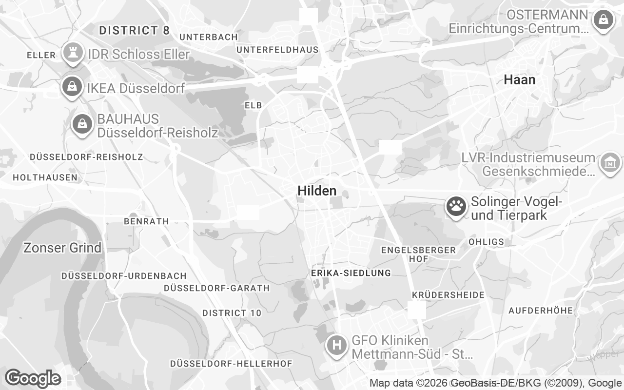Karte von Hilden