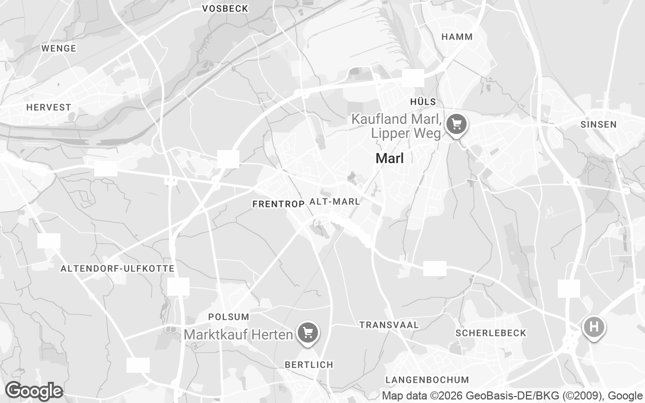 Karte von Marl, Westfalen
