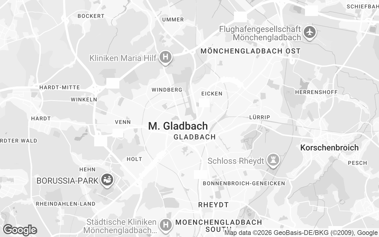 Karte von Mönchengladbach