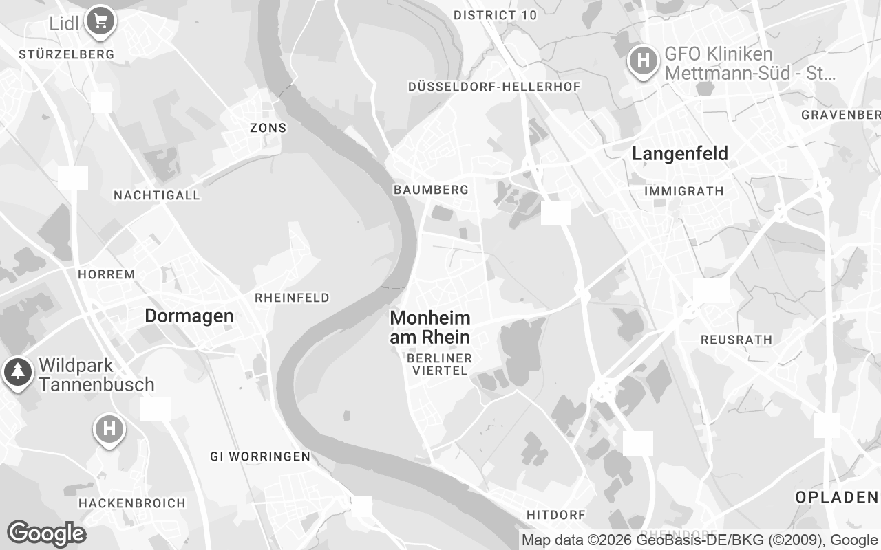 Karte von Monheim am Rhein