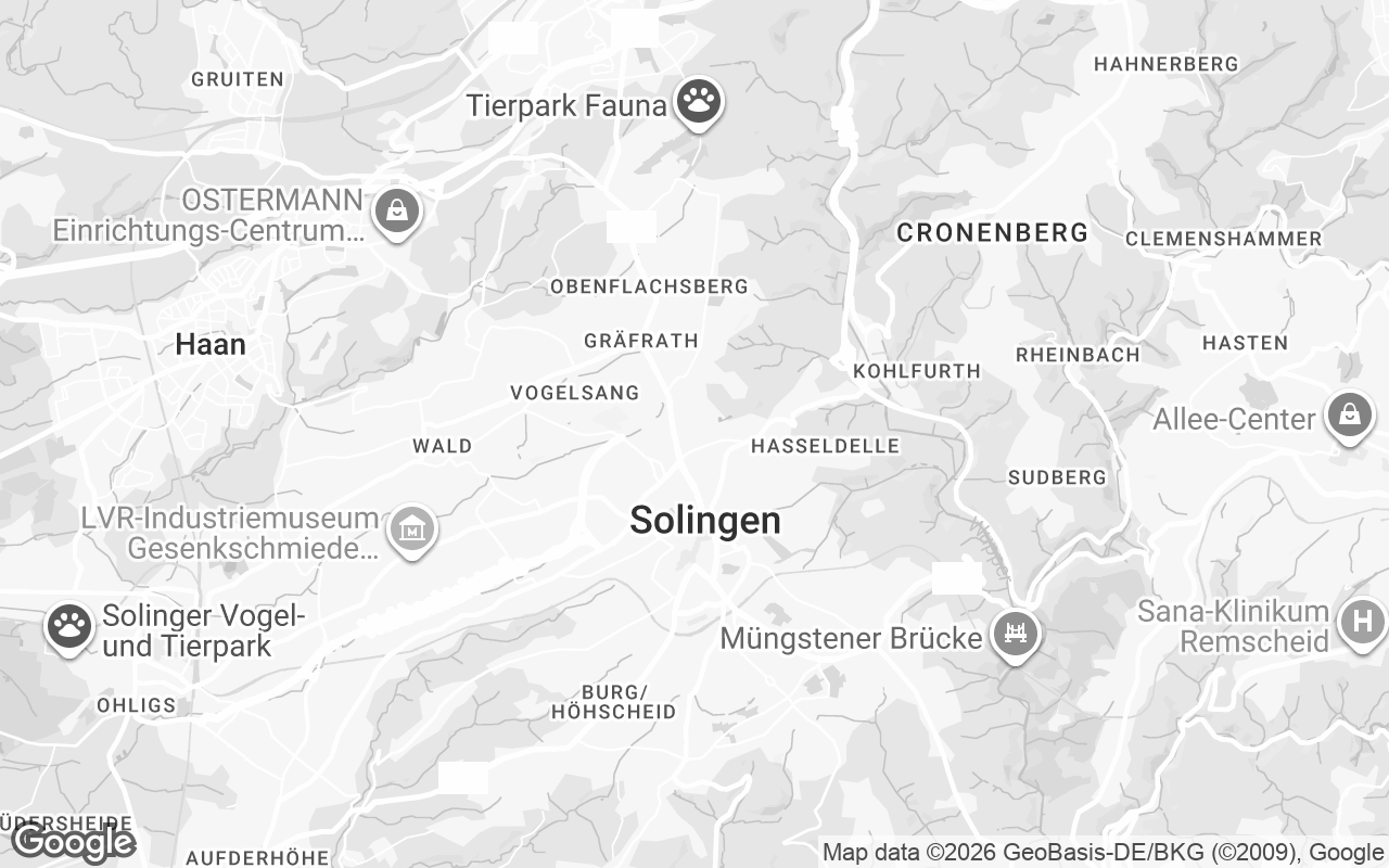 Karte von Solingen