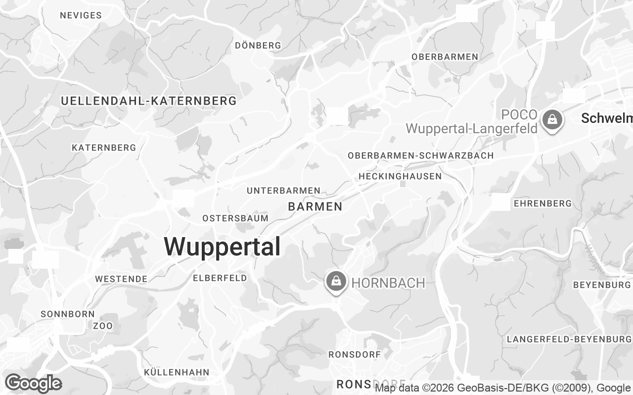 Karte von Wuppertal