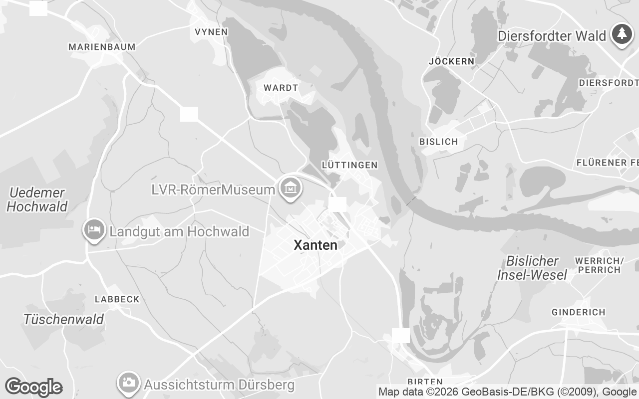 Karte von Xanten