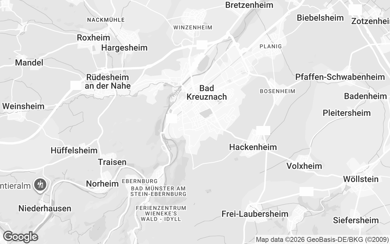 Karte von Bad Kreuznach