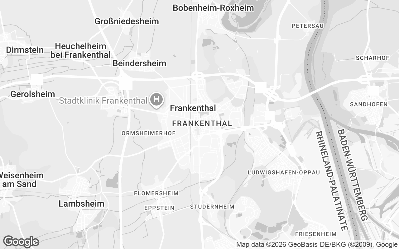 Karte von Frankenthal (Pfalz)