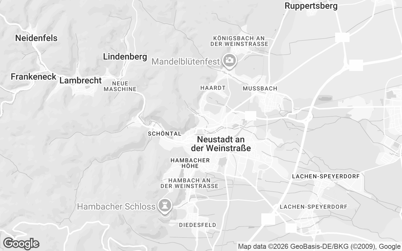 Karte von Neustadt an der Weinstraße