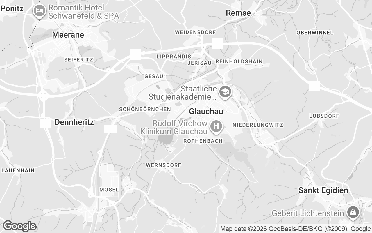 Karte von Glauchau