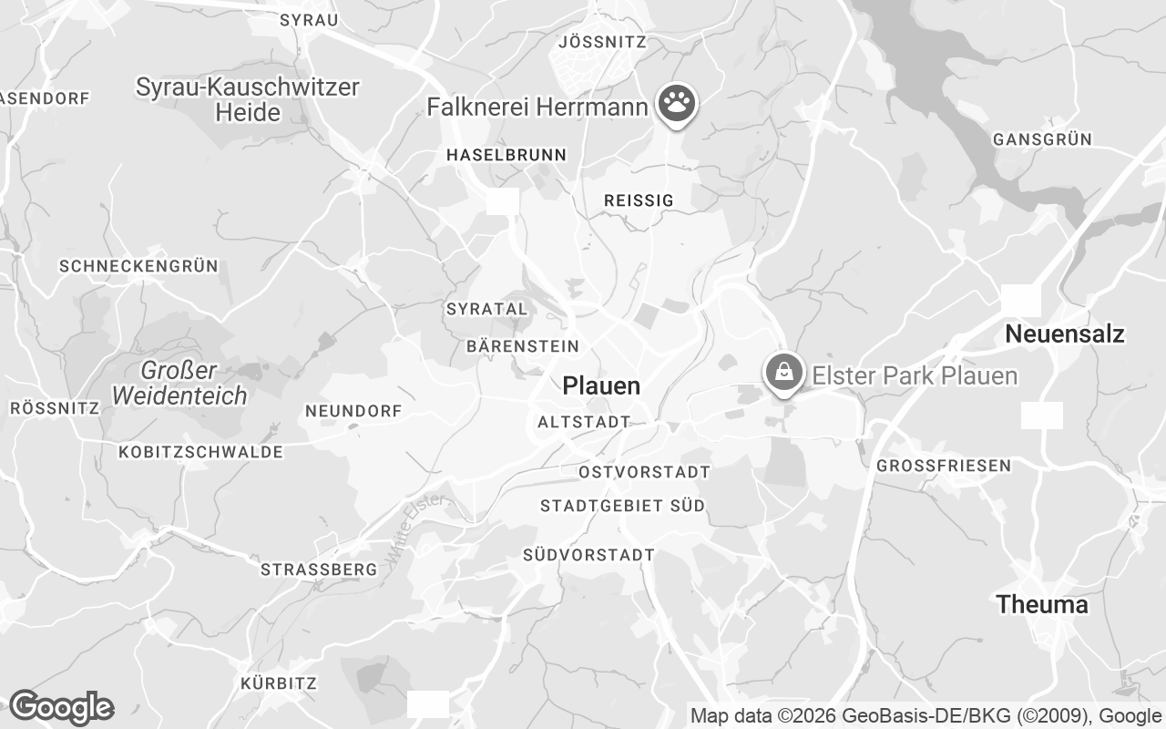 Karte von Plauen, Vogtland